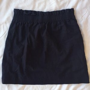 J Crew Navy Wool Mini-Skirt (with pockets)